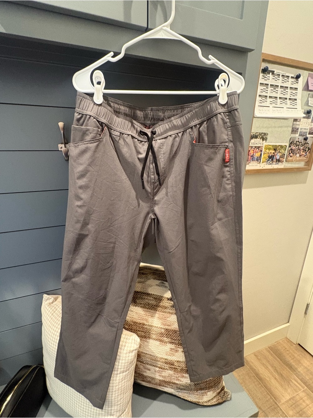 KETL Men's Gray Drawstring hiking mountain pants 34x26 27